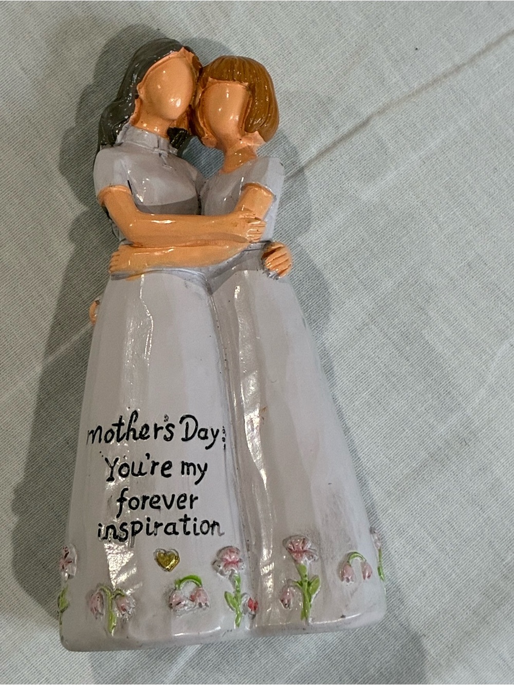 Mother's Day Decorative Figurine - White Embracing Mothers